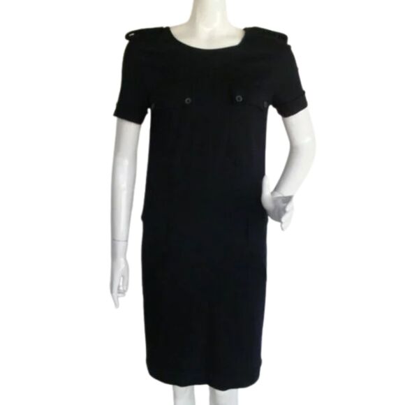 KARL LAGERFELD Dress, S, Navy, Career, Pockets, Back Zipper, Short sleeves - Picture 1 of 15